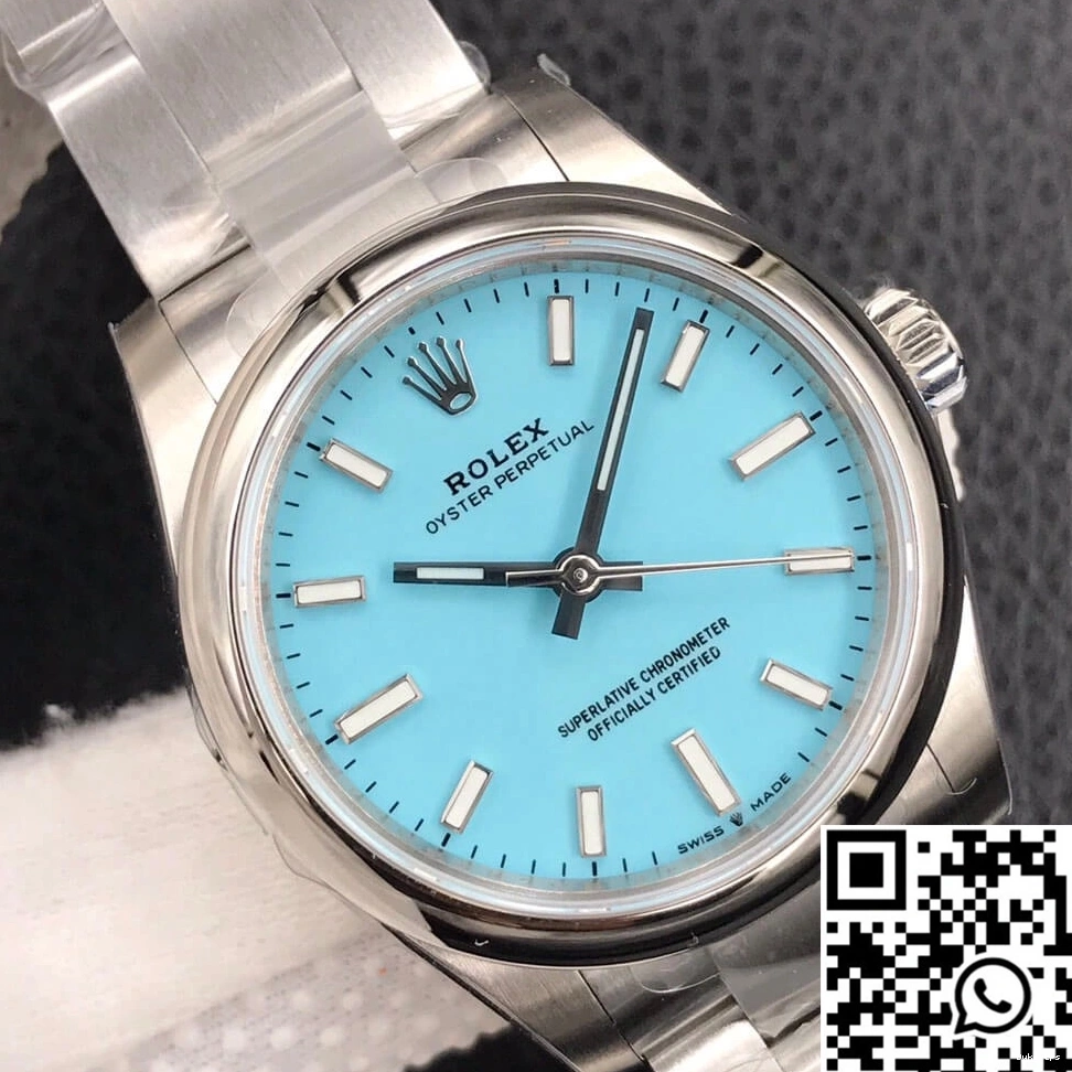 M277200-0007 31MM Rolex Factory Turquoise 1291 Perpetual Dial Oyster Blue EW Durable 0801